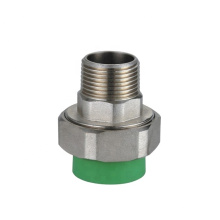 PPR Pipe Fittings Union with Brass MaleThread for hot and cold water supply